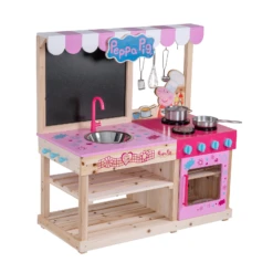 Peppa Pig Wooden Mud Kitchen With Accessories (3 - 6 Years) - Pink