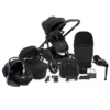 ICandy Orange 3 Complete 14 Piece Travel System Summer Bundle With I-Level Car Seat & Rotating ISOFIX Base - Black Crush