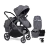 ICandy Orange 3 Double Pushchair & Carrycot Complete 19 Piece Bundle - Dark Slate Marl Phantom -Best Baby Sale Store Hero DoubleDgrey