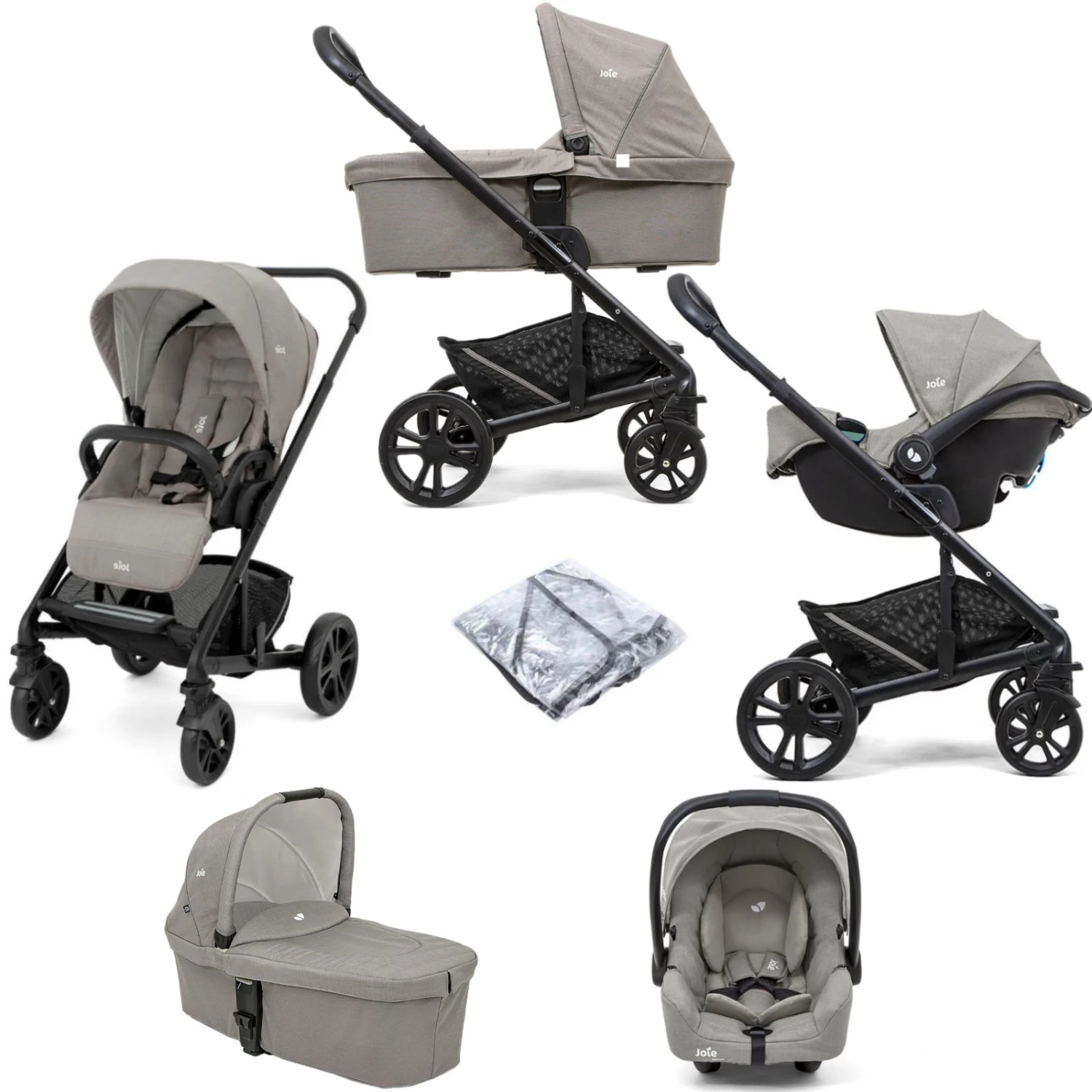 Joie Chrome (i-Snug2) Travel System With Carrycot – Pebble 3 Joie Chrome (i-Snug2) Travel System With Carrycot – Pebble