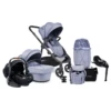 ICandy Orange 3 Complete 14 Piece Travel System Bundle With I-Level Car Seat & Rotating ISOFIX Base - Mist Blue Marl Phantom -Best Baby Sale Store Hero MistBlue