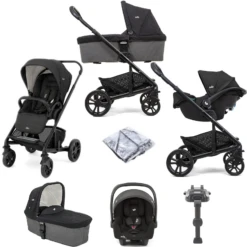 Joie Chrome (i-Snug2) Travel System With Carrycot & ISOFIX Base – Shale