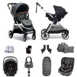 Mamas & Papas Flip XT2 9pc Travel System - Fossil Grey