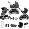 Puggle Memphis 2-in-1 I-Size Travel System With ISOFIX Base – Platinum Grey -Best Baby Sale Store HeroGrey 4