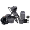 ICandy Orange 3 Complete 14 Piece Travel System Bundle With I-Level Car Seat & ISOFIX Base - Dark Slate Marl Phantom