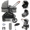 Puggle Monaco XT 2in1 I-Size Travel System With ISOFIX Base - Graphite Grey