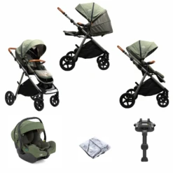 Joie Aeria Special Edition (i-Gemm 2) Travel System With ISOFIX Base - Pine Green