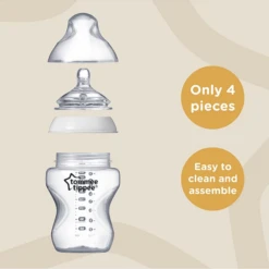 Tommee Tippee Closer To Nature Unisex Newborn Baby Bottle Starter Set - Natural -Best Baby Sale Store Image54