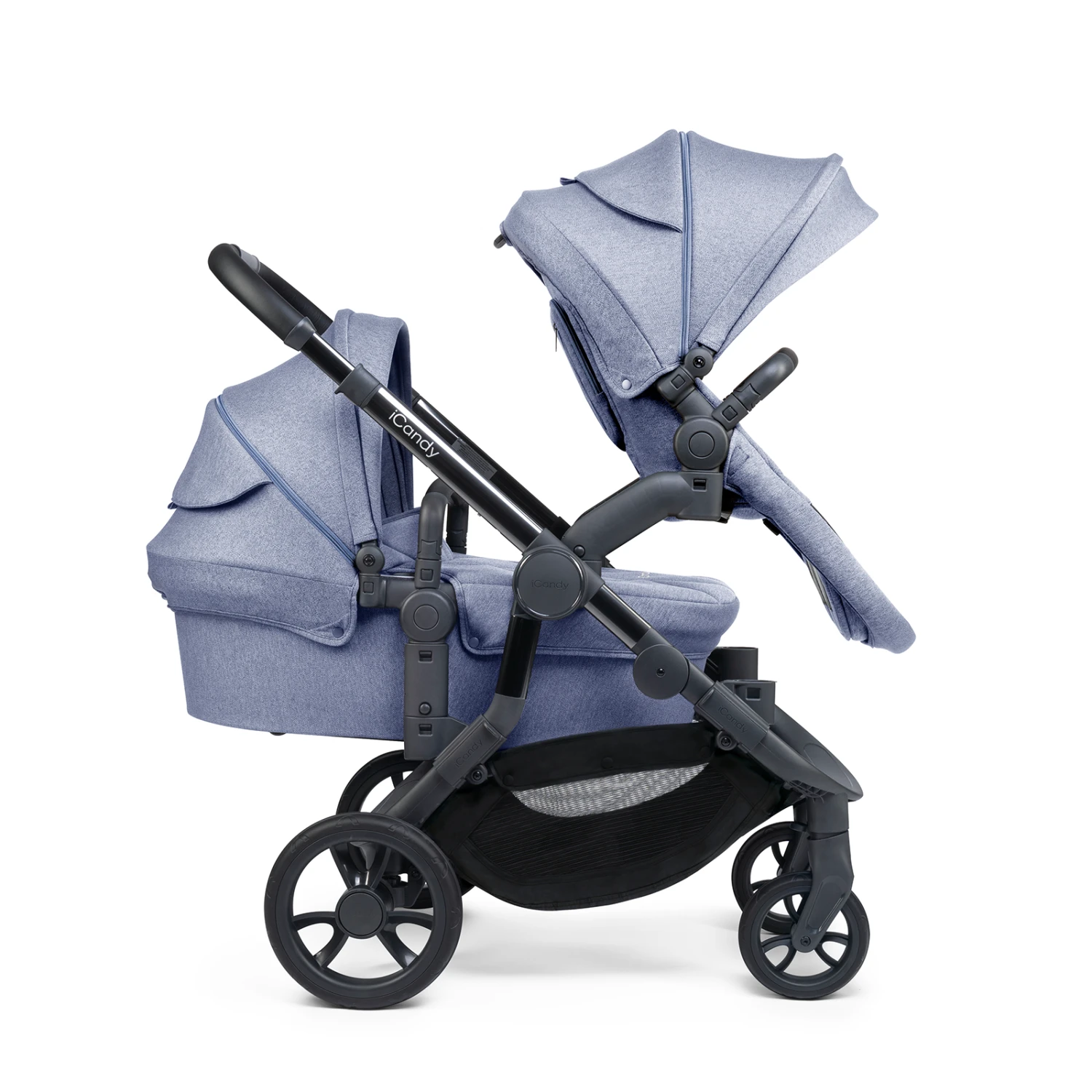 ICandy Orange 3 Double With Cloud Z2 Car Seat Complete 20 Piece Travel System Bundle - Mist Blue Marl Phantom 6 ICandy Orange 3 Double With Cloud Z2 Car Seat Complete 20 Piece Travel System Bundle - Mist Blue Marl Phantom - Image 4