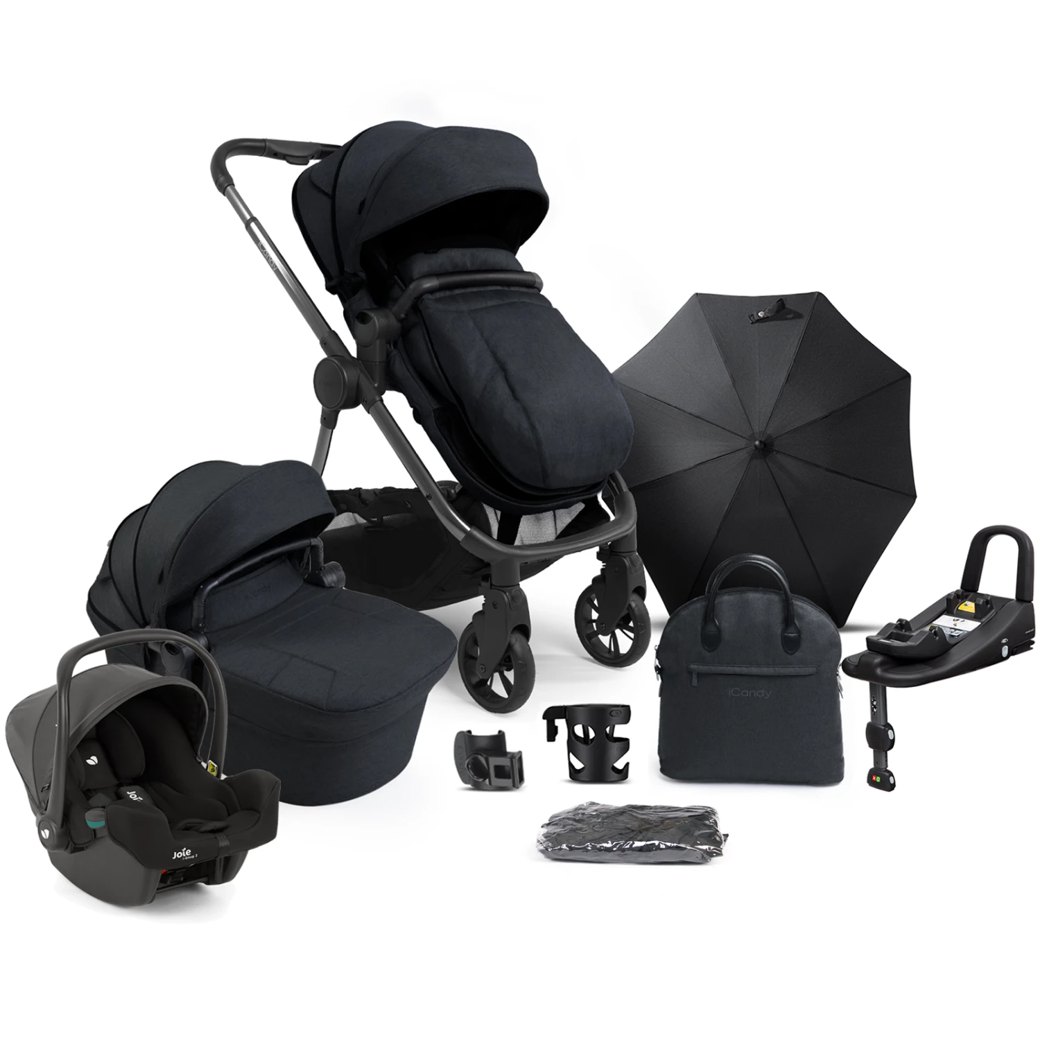 ICandy Lime Lifestyle (i-Snug2) Travel System Summer Bundle With ISOFIX Base - Black 3 ICandy Lime Lifestyle (i-Snug2) Travel System Summer Bundle With ISOFIX Base - Black