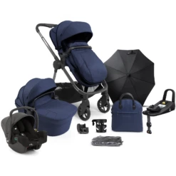 ICandy Lime Lifestyle (i-Snug2) Travel System Summer Bundle With ISOFIX Base - Navy