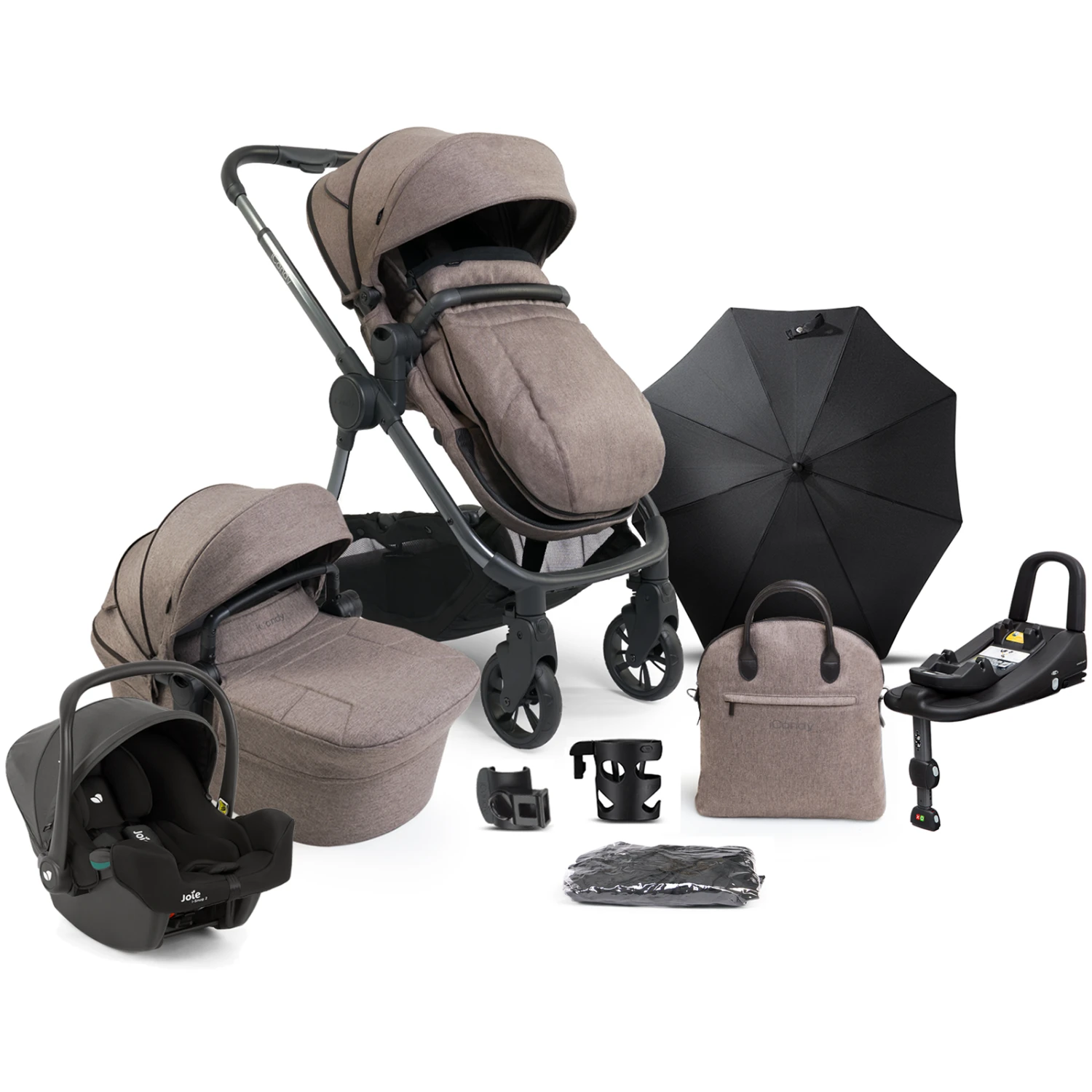 ICandy Lime Lifestyle (i-Snug2) Travel System Summer Bundle With ISOFIX Base - Taupe 3 ICandy Lime Lifestyle (i-Snug2) Travel System Summer Bundle With ISOFIX Base - Taupe