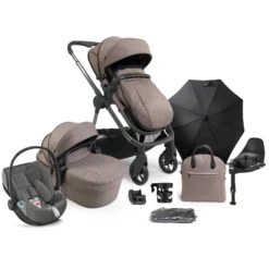 ICandy Lime Lifestyle (Cloud Z2) Travel System Summer Bundle With ISOFIX Base - Taupe
