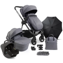 ICandy Lime Lifestyle (i-Snug2) Travel System Summer Bundle - Charcoal