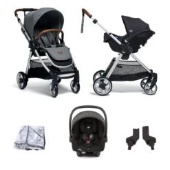 Mamas & Papas Flip XT2 (i-Snug 2 Car Seat) Travel System - Fossil Grey