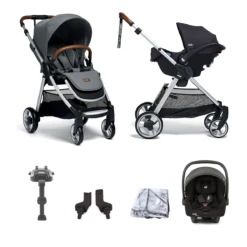 Mamas & Papas Flip XT2 (i-Snug 2 Car Seat) Travel System With ISOFIX Base - Fossil Grey