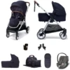 Mamas & Papas Flip XT2 Essentials (Cloud Z2 Car Seat) Travel System With Footmuff, Changing Bag & Carrycot - Navy -Best Baby Sale Store MPczMain 1