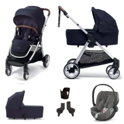 Mamas & Papas Flip XT2 (Cloud Z2 Car Seat) Travel System With Carrycot - Navy