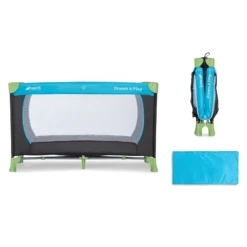 Hauck Dream N Play 2in1 Travel Cot & Play Pen - Water Blue