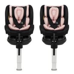Puggle Safe Fit Luxe 360° Rotate ISOFIX Group 0+123 Car Seat (2 Pack) - Blush Pink