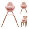 Puggle Munch Crunch Luxe Special Edition 3 In 1 High/Low Chair & Booster Seat - Blush Pink -Best Baby Sale Store MainBlushPink