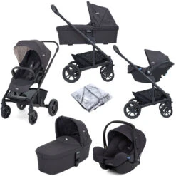 Joie Chrome Trio (I-Snug) Travel System With Carrycot - Ember