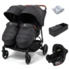 Puggle Urban City Easyfold Twin (Alston Car Seat) Travel System Bundle With +1 Soft Carrycot - Slate Grey 1 Puggle Urban City Easyfold Twin (Alston Car Seat) Travel System Bundle With +1 Soft Carrycot - Slate Grey -Best Baby Sale Store MainwcarrycotGrey