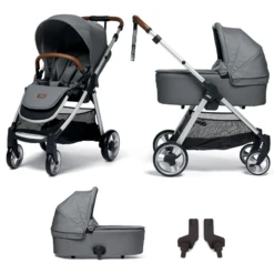 Mamas & Papas Flip XT2 2in1 Pushchair Stroller With Carrycot - Fossil Grey