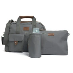 Mamas & Papas Flip XT2 7pc Essentials (i-Snug 2 Car Seat) Travel System With Carrycot - Fossil Grey -Best Baby Sale Store MamasandPapasFlipXT2BowlingChangingBag2 6