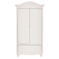 Mee-Go Epernay Cot Bed 5 Piece Nursery Furniture Set Mini Uno Essential Spring Cot Bed Mattress - White 140 X 70cm - Pink -Best Baby Sale Store Mee GoEpernayWardrobe 4