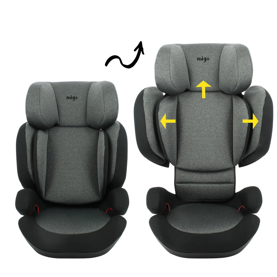 Migo Mirage Luxury ISOFIX Group 2,3 Car Seat (2 Pack) - Grey 8 Migo Mirage Luxury ISOFIX Group 2,3 Car Seat (2 Pack) - Grey - Image 6