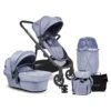 ICandy Orange 3 Carrycot & Pushchair Complete Bundle - Mist Blue Marl Phantom -Best Baby Sale Store MistBlueHero