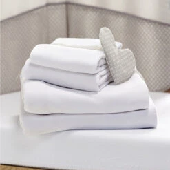 4baby Deluxe 5 Piece Grey Wicker Sleep Pod Moses Basket Bundle - White Dimple -Best Baby Sale Store MosesWhiteSheets