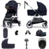 Mamas & Papas Flip XT2 8pc Essentials (i-Size 2 Car Seat) Travel System With Carrycot & ISOFIX Base - Navy -Best Baby Sale Store NavyHero 5