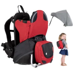 Phil & Teds Parade Baby Carrier With Canopy/Hood - Chilli Red