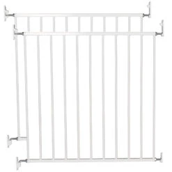 BabyDan No Trip Baby Safety Gate (Pack Of 2) - White Metal (72 - 78.5cm)