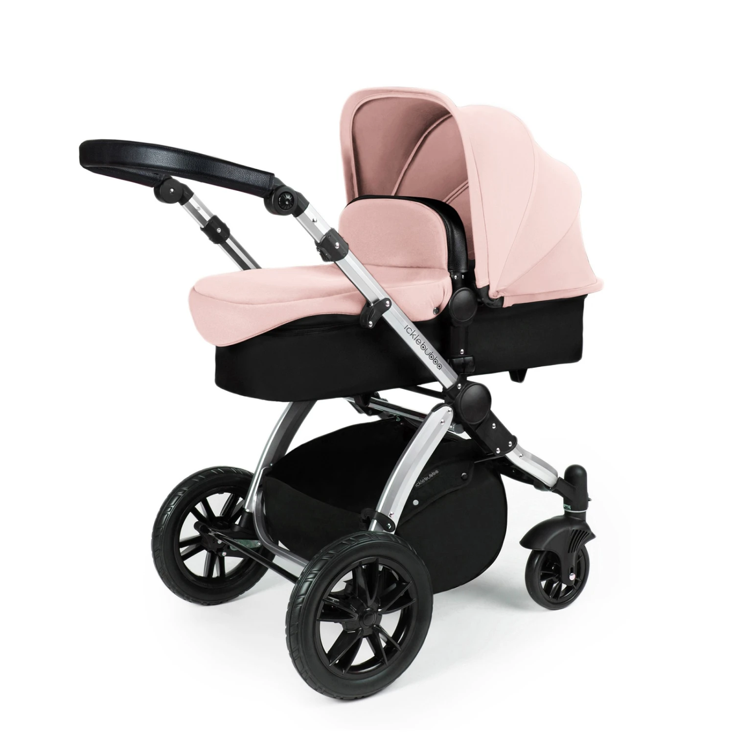 Ickle Bubba Stomp V3 Silver All In One Travel System & Isofix Base - Pink 5 Ickle Bubba Stomp V3 Silver All In One Travel System & Isofix Base - Pink - Image 3