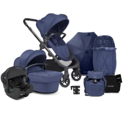 ICandy Orange 3 Complete 15 Piece Travel System Bundle With I-Gemm 3 Car Seat & Parasol - Royal Blue