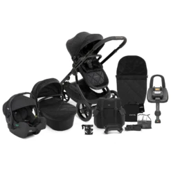 ICandy Orange 3 Complete 14 Piece Travel System Summer Bundle With I-Gemm 3 Car Seat & ISOFIX Base - Black Crush