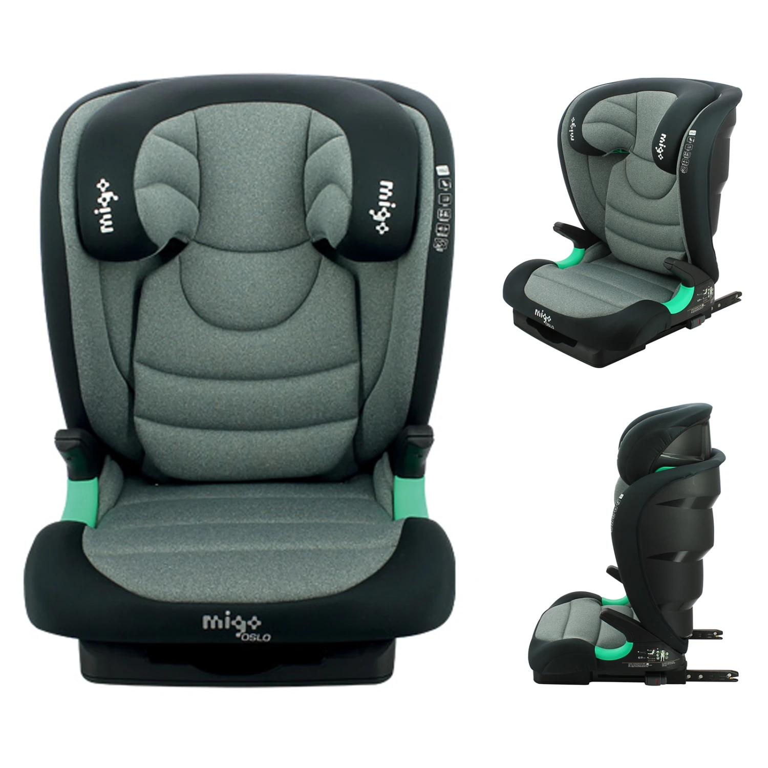 Migo Oslo Luxury I-Size 100-150cm Isofix Group 2,3 Car Seat - Grey 3 Migo Oslo Luxury I-Size 100-150cm Isofix Group 2,3 Car Seat - Grey