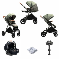 Joie Aeria (i-Level Recline) Travel System With LX2 ISOFIX Base - Pine Green