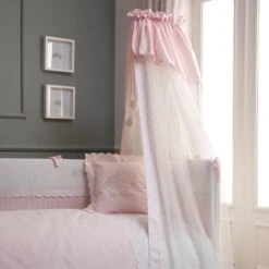 Mee-Go Princess Luxury Boutique 2pc Cot/Cot Bed Drape And Holder - Pink