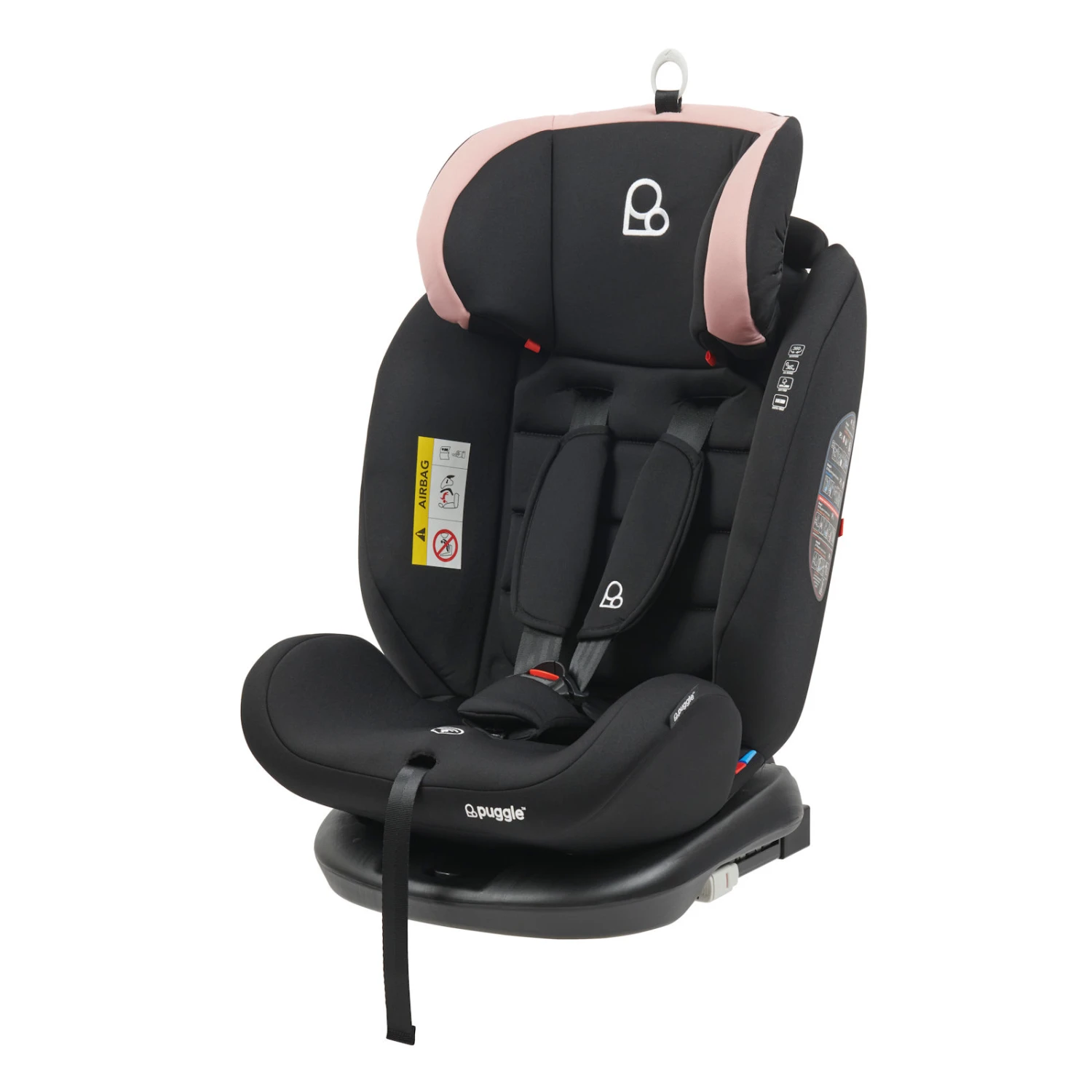 Puggle Lockton 360° Rotate Luxe Group 0+1/2/3 Car Seat - Blush Pink (2 Pack) 8 Puggle Lockton 360° Rotate Luxe Group 0+1/2/3 Car Seat - Blush Pink (2 Pack) - Image 7
