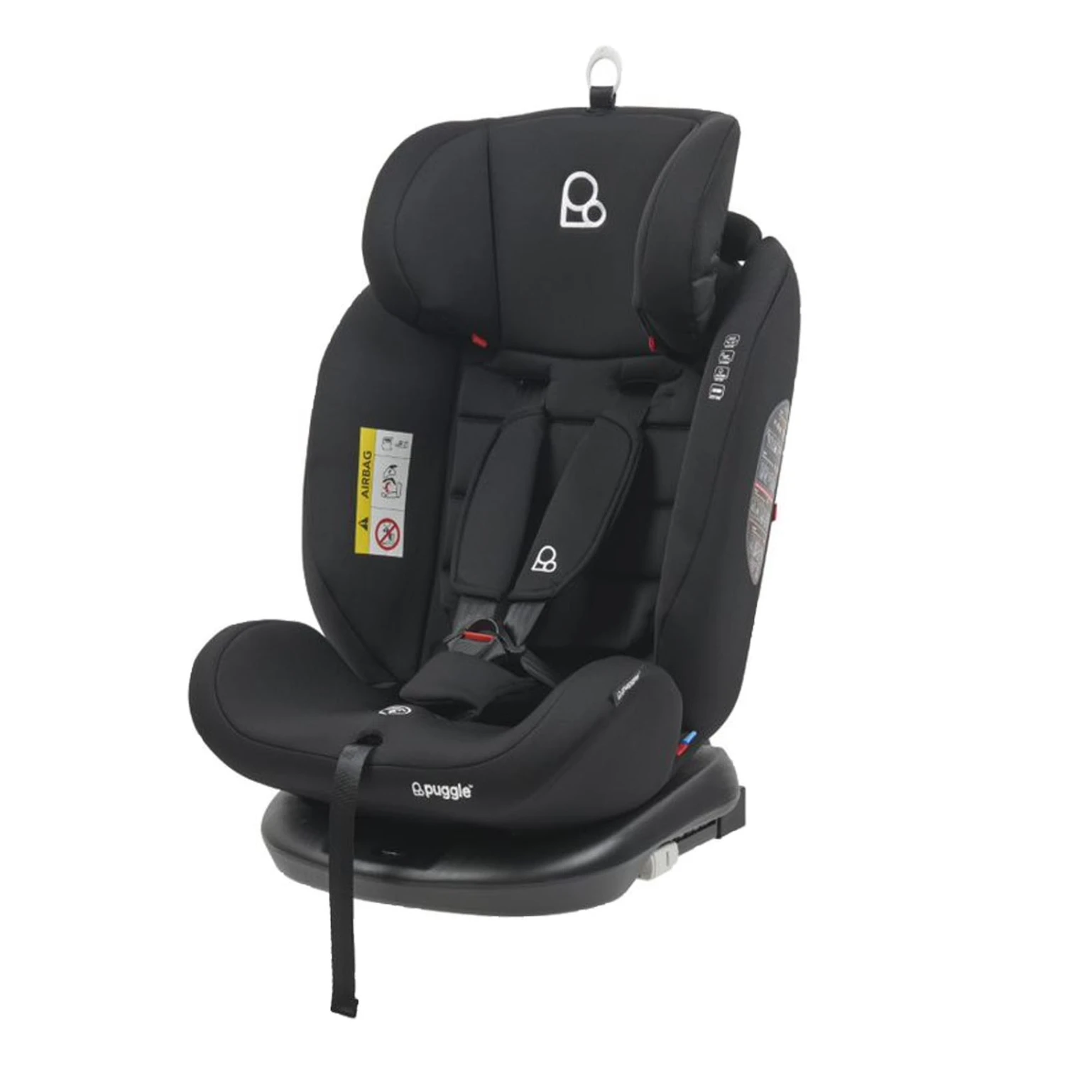 Puggle Lockton 360° Rotate Luxe Group 0+1/2/3 Car Seat - Storm Black 7 Puggle Lockton 360° Rotate Luxe Group 0+1/2/3 Car Seat - Storm Black - Image 5