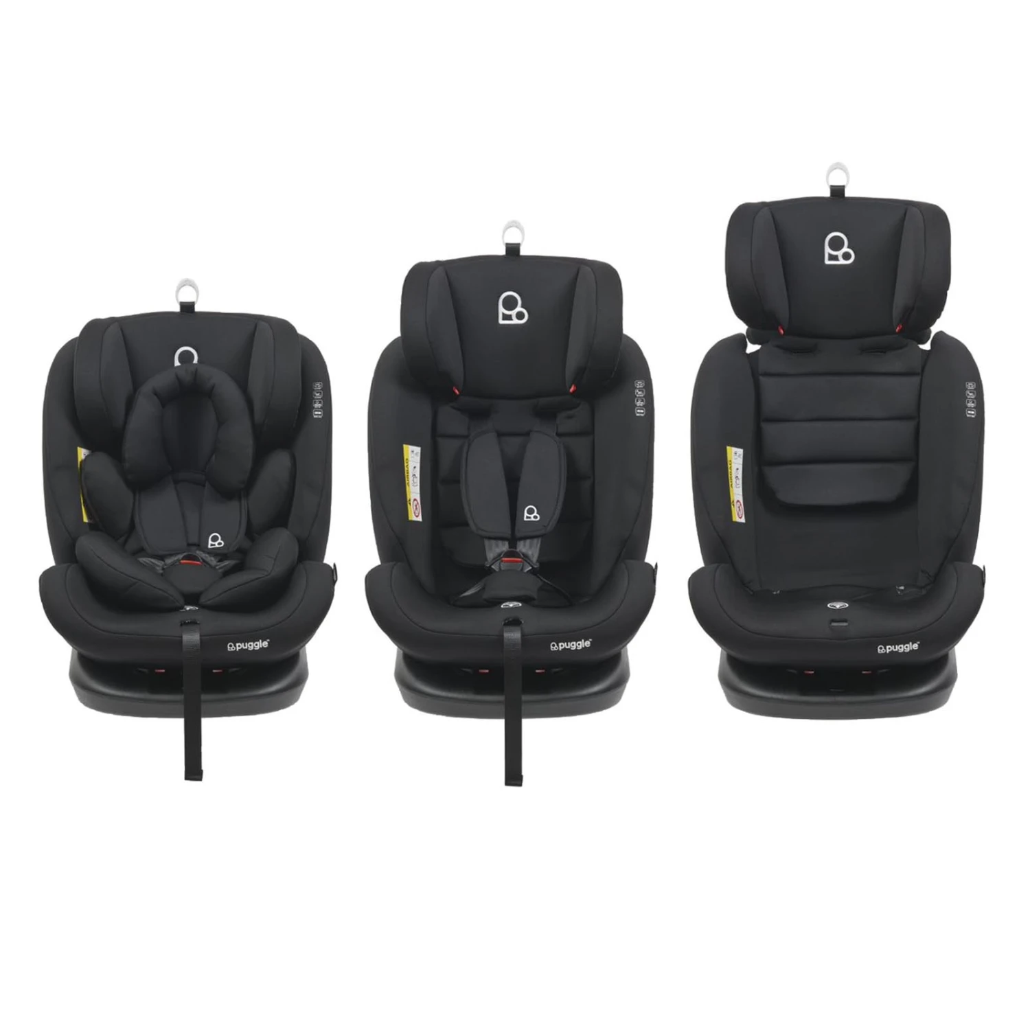 Puggle Lockton 360° Rotate Luxe Group 0+1/2/3 Car Seat - Storm Black 4 Puggle Lockton 360° Rotate Luxe Group 0+1/2/3 Car Seat - Storm Black - Image 2