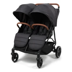 Puggle Urban City Easyfold Twin Double Pushchair + 1 Soft Carrycot - Slate Grey -Best Baby Sale Store PuggleUrbanTwinGrey1