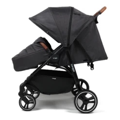 Puggle Urban City Easyfold Twin Double Pushchair + 2 Soft Carrycot - Slate Grey -Best Baby Sale Store PuggleUrbanTwinGrey2