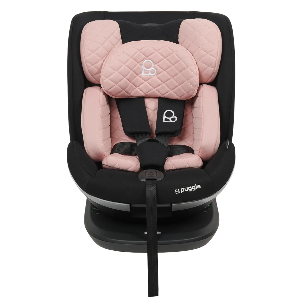 Puggle I-Size 40-150cm Safe Max Luxe Group 0+123 360° Rotate Car Seat - Blush Pink 4 Puggle I-Size 40-150cm Safe Max Luxe Group 0+123 360° Rotate Car Seat - Blush Pink - Image 2