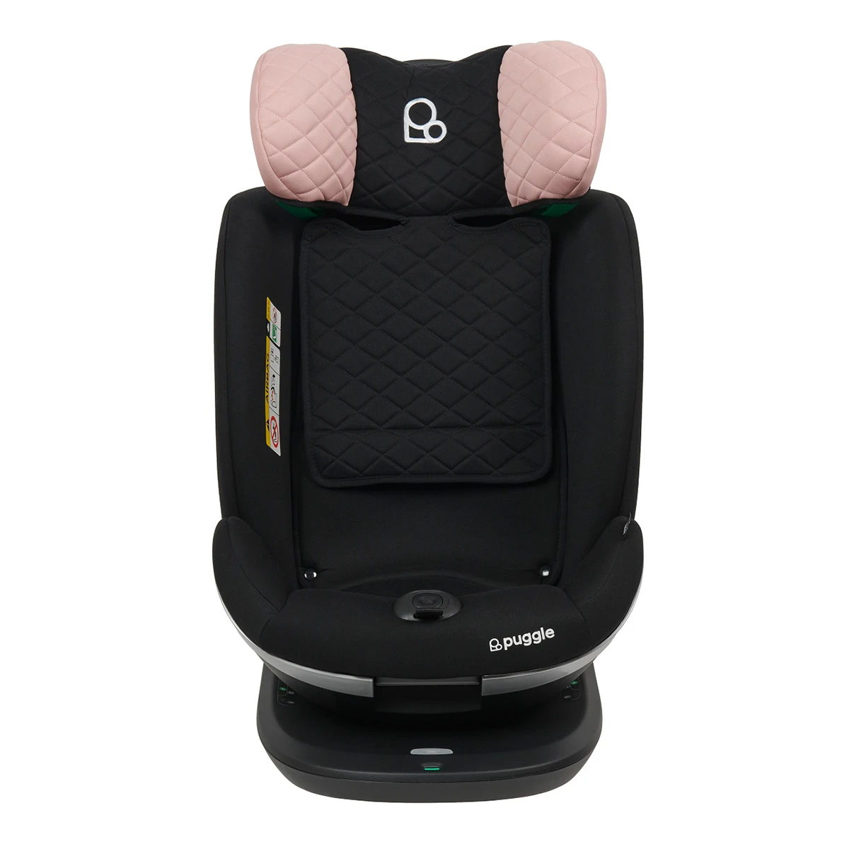 Puggle I-Size 40-150cm Safe Max Luxe Group 0+123 360° Rotate Car Seat - Blush Pink 6 Puggle I-Size 40-150cm Safe Max Luxe Group 0+123 360° Rotate Car Seat - Blush Pink - Image 4