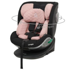 Puggle I-Size 40-150cm Safe Max Luxe Group 0+123 360° Rotate Car Seat - Blush Pink 18 Puggle I-Size 40-150cm Safe Max Luxe Group 0+123 360° Rotate Car Seat - Blush Pink -Best Baby Sale Store Pugglei SizeSafeMaxLuxeCarSeatPink6withspin